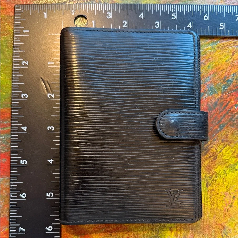 Louis Vuitton Black Epi Leather Organizer Notebook cover ( no insert)